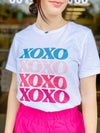XOXO GRAPHIC TEE-WHITE-Funky Shoes Laurel