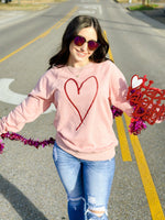HEART GRAPHIC PULLOVER
