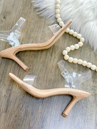 LOVEY CLEAR STRAP HEEL-NUDE