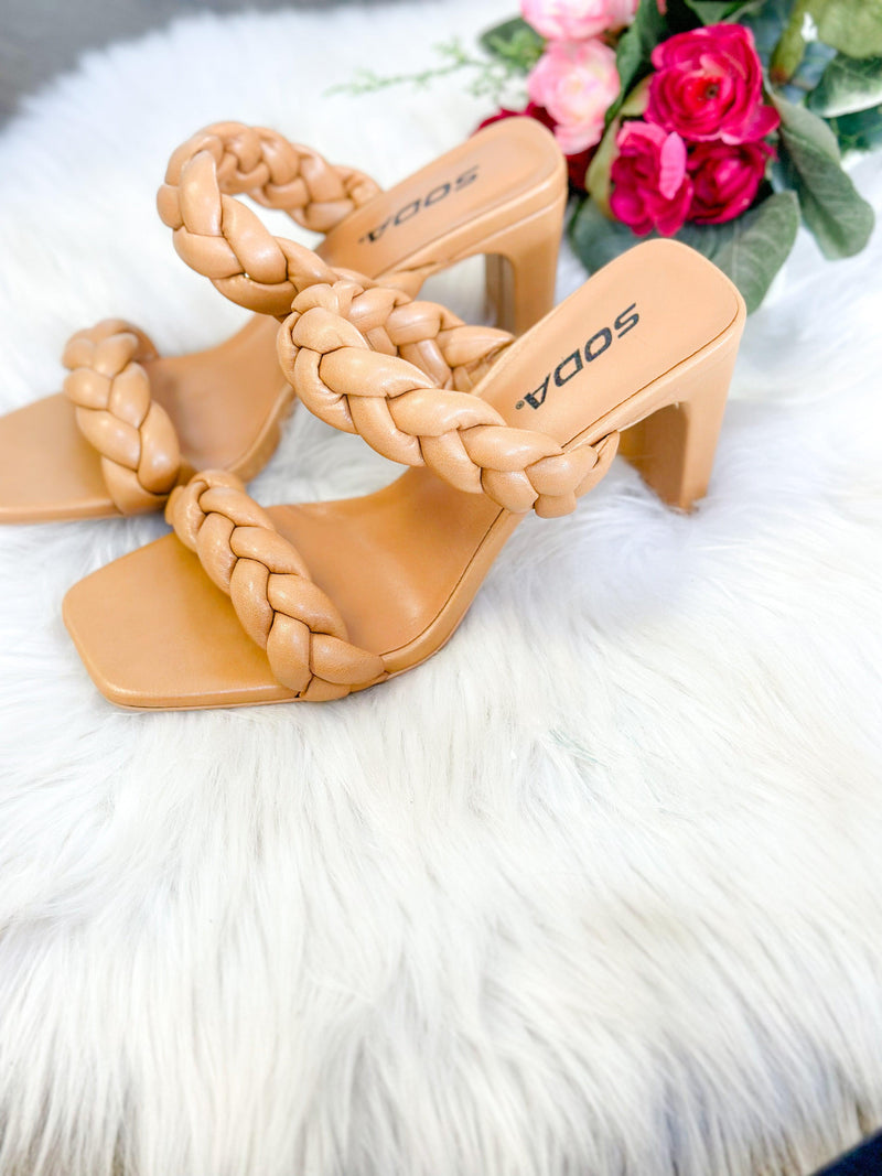 BONNIE BRAIDED HEEL-CAMEL