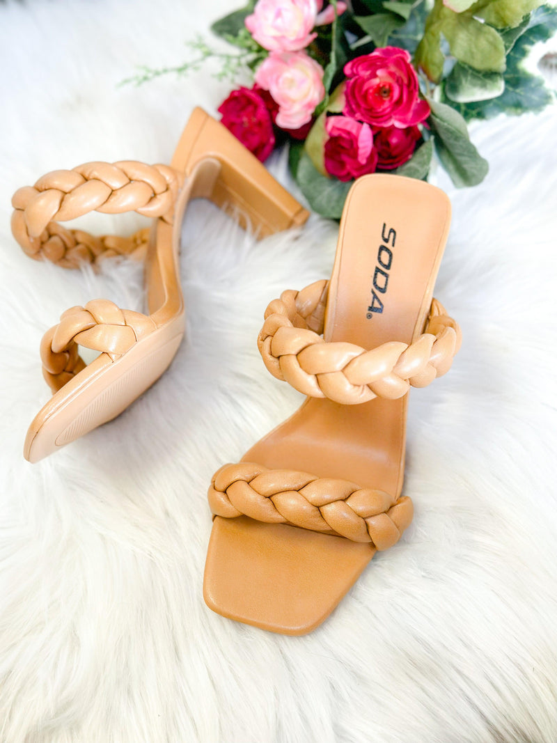 BONNIE BRAIDED HEEL-CAMEL