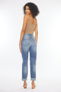 KAREN HIGH RISE MOM JEAN-MEDIUM WASH